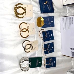 Gold and sterling silver earrings